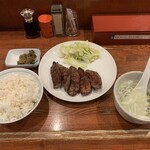 牛たん料理 閣 - 牛たん焼き定食5枚・南蛮味噌（牛たん料理 閣）2023.7
