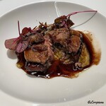 プチレストラン ブーケ・ド・フランス - ブイヨンで煮込まれた穴子のポシェとフォアグラ