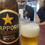 甲州屋 - ビール(大瓶) 札幌(黒ラベル) ¥650-(税込)