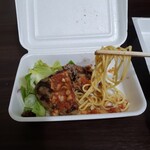 パックマン - 添え物にも手を抜いてないアルデンテなパスタ