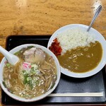 ほそ島や - 中華そば&半カレー1300円