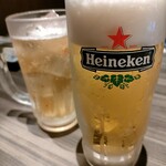 h Zentaku Kanzen Koshitsu Yakitori Nagoya Kochin Jidoribouzu - 生ビール