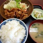 Takashita - 豚しょうが焼定食(アップ)