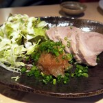 Saitouya - ゆで豚おろしポン酢￥500  茹でた豚肉をおろしポン酢でさっぱり食べよう