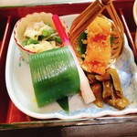 Kibune Suigen No Mori Tenzan - 鱧寿司、笹巻、猪子
                      はじかみ、山クラゲ