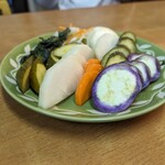 味の天龍 - お新香いろいろ　250円