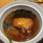 博多炉端 炉邸 - 出汁たっぷりかけちゃいました！旨い