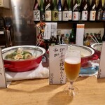 Hanashinobu - 先ずは潤いをーの力水ーは、麦酒！即飲み！