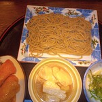 Soba Dokoro Bai Ryuu - 九条葱と豚ロースのつけ蕎麦 お稲荷サービス ランチ時