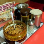 Manchin Ken - ラー油の入れ物に蓋がない((((；ﾟДﾟ))))