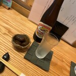 調布 清水 - ビールとピリ辛こんにゃく