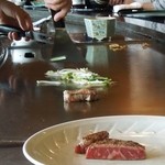 鉄板焼 貴布祢 - 鉄板上