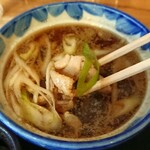 Teuchi Soba Miyajima - 二色そばセットの鳥汁