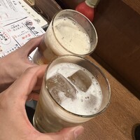 海鮮原始焼 ろば炭魚 赤羽本店 - 乾杯です。