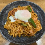 スパゲティ屋くぼやん - ナポリタン大盛り&半熟玉子¥950