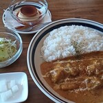 カレーと珈琲の店 ぽから - バターチキンカレーとプリン