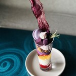 Okinawa purple potato parfait