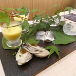 澤田 - 八寸4種　玉蜀黍スープ