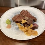 鉄板焼 日和 - 追加のお肉→とろける（涙）〜肉好きにな夫もニコニコしてました。全てに感謝する瞬間〜