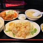 龍伸 - 龍伸 海老のライチマヨソース定食