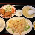 龍伸 - 龍伸 海老のライチマヨソース定食