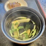 魚しげ - きも吸物、香の物