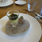 affetto akita - サザエと枝豆、クリーミーで美味しい。手作りのリコッタチーズも美味しい！