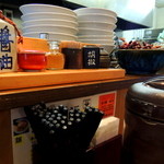 客野製麺所 - 2013年9月11日(水)　店内　カウンター卓上上部