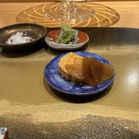 鮨よしの - 箸休めのあん肝と奈良漬