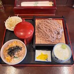駒沢 そば蔵 - ハーフ丼定食(かつ丼、蕎麦大盛り)