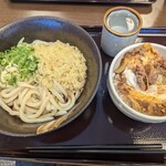 Mugimaru - 牛とじ丼とぶっかけうどん（中）¥820- 