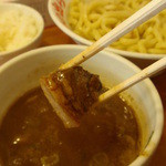 日の出らーめん - つけ汁にはチャーシューごろごろ…