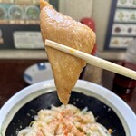 丸池製麺所 - いなり寿司¥100。