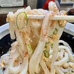 丸池製麺所 - 最後まで熱々で食べ応えがありました。