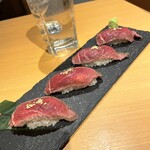 トロ金 - 牛赤身寿司★