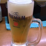 スシロー - ドリンク写真:期間限定　生ビール半額295円