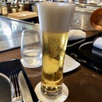横浜うかい亭 - ビールで乾杯