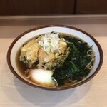 そばの神田 東一屋 - アサソバビンボー！　
      朝そば＋えびかき揚げ！
