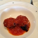 梨杏 - 茄子の海老ミンチ