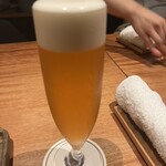 帝国ホテル 寅黒 - まずは生ビールで。