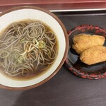 立ち食い処 そば うどん ぼんち - かけそば330円＋いなり180円