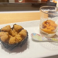 鮨 やまけん 銀座店 - ウニ食べ比べ