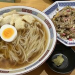 Torigara ramen harezou - 冷製煮干しそばAセット 山葵付き