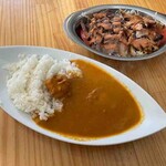 HiSAR - バターチキンカレーライス、ケバブおつまみハーフ＆ハーフ