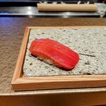 鮨トキドキ串 海老虎 - 本鮪中とろ