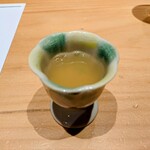 鮨トキドキ串 海老虎 - 蜆の一番だし