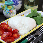 Burrata cheese and aico tomato caprese