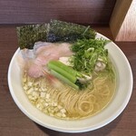 メヂカそば 吟魚 - 『飛弾地鶏の貝塩　九条葱＋味玉』　1210円