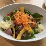 ラ・テラッツァ 芦ノ湖 - 箱根野菜のサラダ　わかりづらいですが、ボリュームあります
