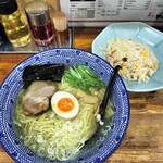 甲州屋 - 塩ラーメン＋半チャーハン